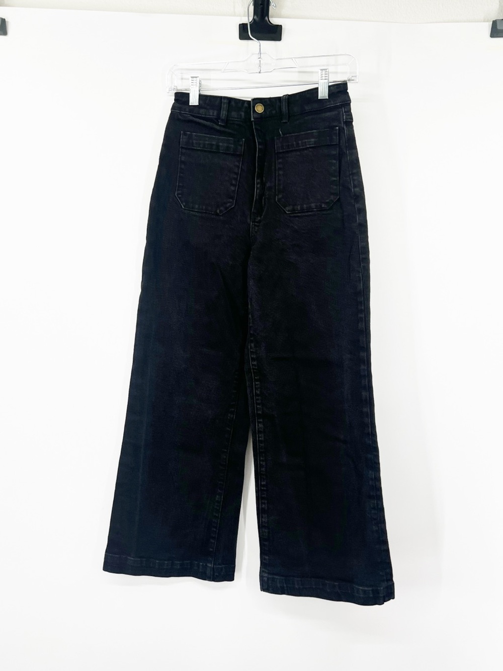 Rolla’s High Rise Wide Leg Jeans in Black
